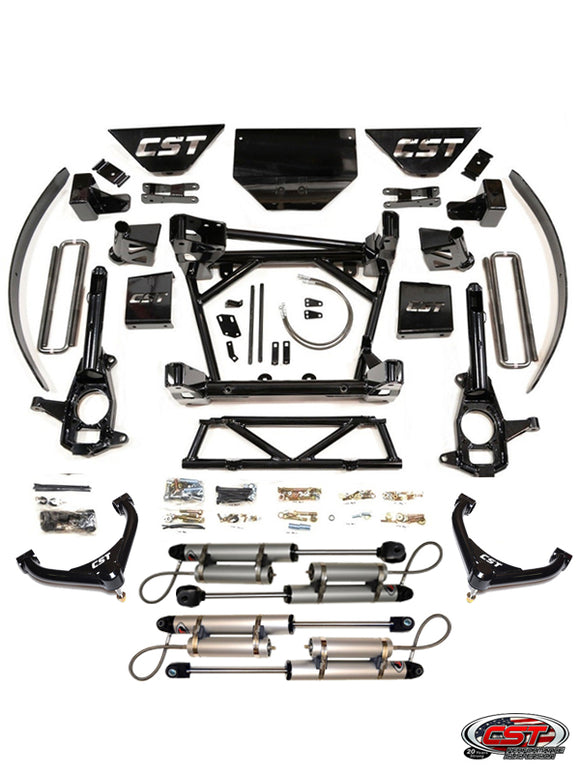 11-19 Chevy / GMC HD 2500 /3500 2wd 4wd 8-10″ Stage 5 Suspension System with Rear Block & Add A Leafs
