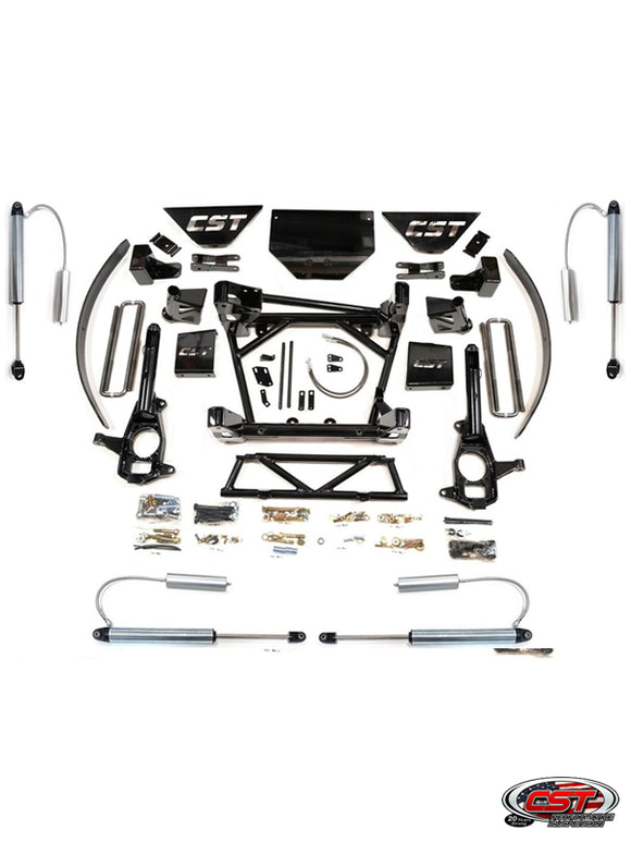 11-19 Chevy / GMC HD 2500 /3500 2wd 4wd 8-10″ Stage 4 Suspension System with Rear Block & Add A Leafs