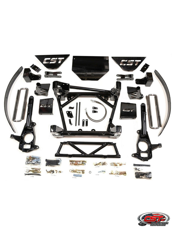 11-19 Chevy / GMC HD 2500 /3500 2wd 4wd 8-10″ Stage 1 Suspension System with Rear Block & Add A Leafs