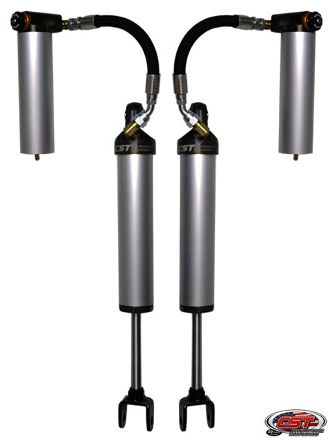 CSA-7504 11-19 GM HD 2wd 4wd PRO Series 2.5 Remote Reservoir Front Shocks with Adjusters with 4-6″ Lift Stock Shock Location