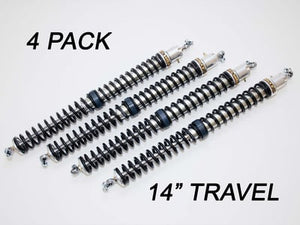 2.25" - 14" Travel (4) Shock & Spring Packages