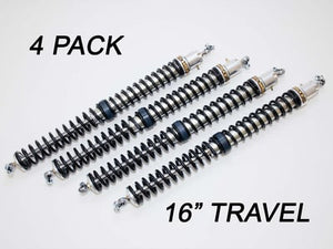 2.25" - 16" Travel (4) Shock & Spring Packages