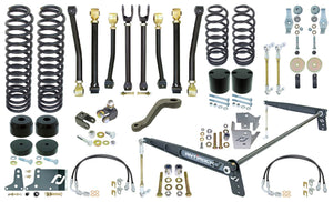 JK 4D Johnny Joint 4" Suspension System (w/ F Sway Bar Links & R Antirock® w/ Steel Arms)