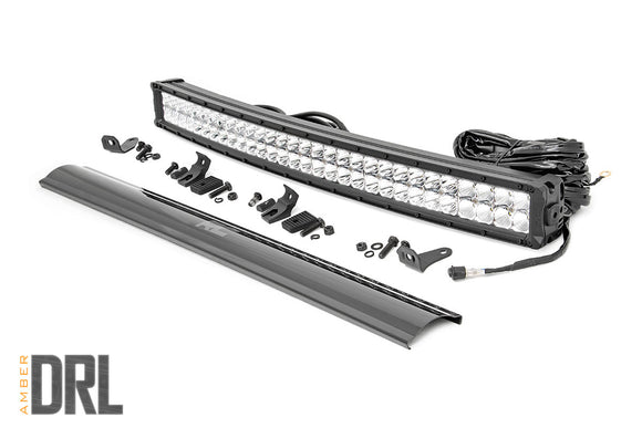 30-INCH CURVED CREE LED LIGHT BAR - (DUAL ROW | CHROME SERIES W/ COOL WHITE DRL)