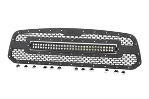 RAM MESH GRILLE W/30IN DUAL ROW BLACK SERIES LED (13-18 1500)