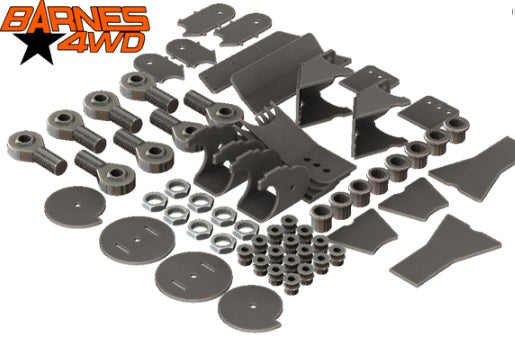 1-1/4 LOWER TRIANGULATED 4 LINK, 5.5 COIL SPRING COMBO LOWER CONTROL ARM BRACKETS, 1-1/4 UPPERS
