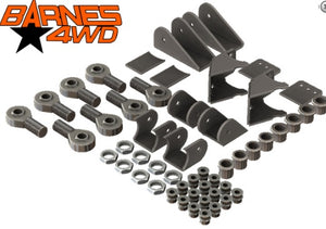 1-1/4 DOUBLE TRIANGULATED 4 LINK KIT, STANDARD LOWER CONTROL ARM BRACKETS, 7/8 UPPERS